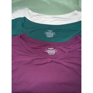 Suuksess 3 Pack Long Sleeve Athletic Tops XS Plum Green White Slim Fit Gym Yoga